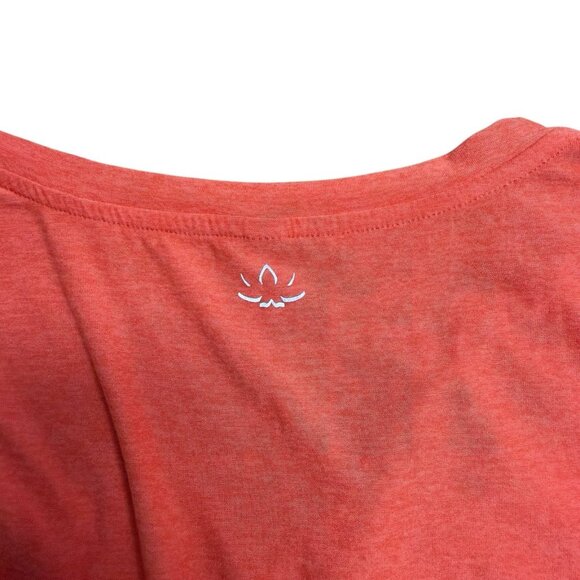 BEYOND YOGA FEATHERWEIGHT OUT AND ABOUT MINI DRESS SZ L ORANGE CORAL TIERED BOHO - Picture 5 of 7